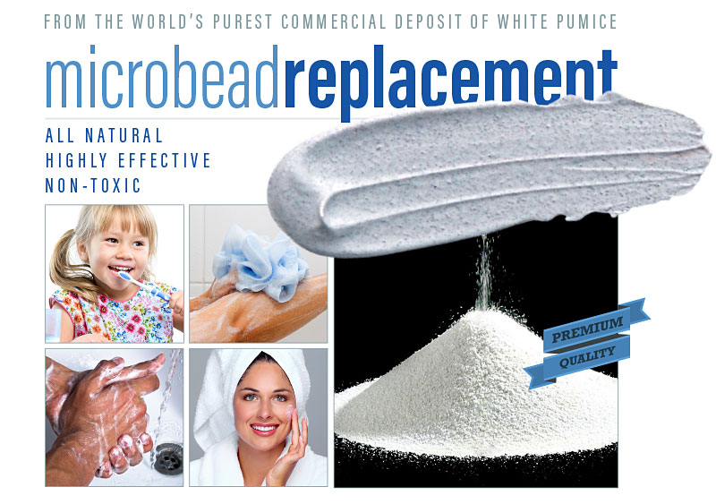 pumice is the all natural, highly effective, non-toxic microbead replacement